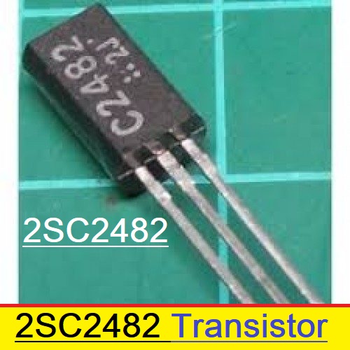 10Pcs- C2482 2SC2482 2SC 2482 C2482 NPN 300V 100mA Low Power NPN Transistors TO-92L Package 3Pin Leads Bipolar Transistor Silicon Transistors. 