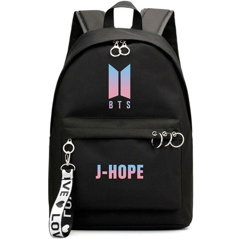 B T S Bulletproof Boys Members Cartoon Cute School Bag Backpack BTS