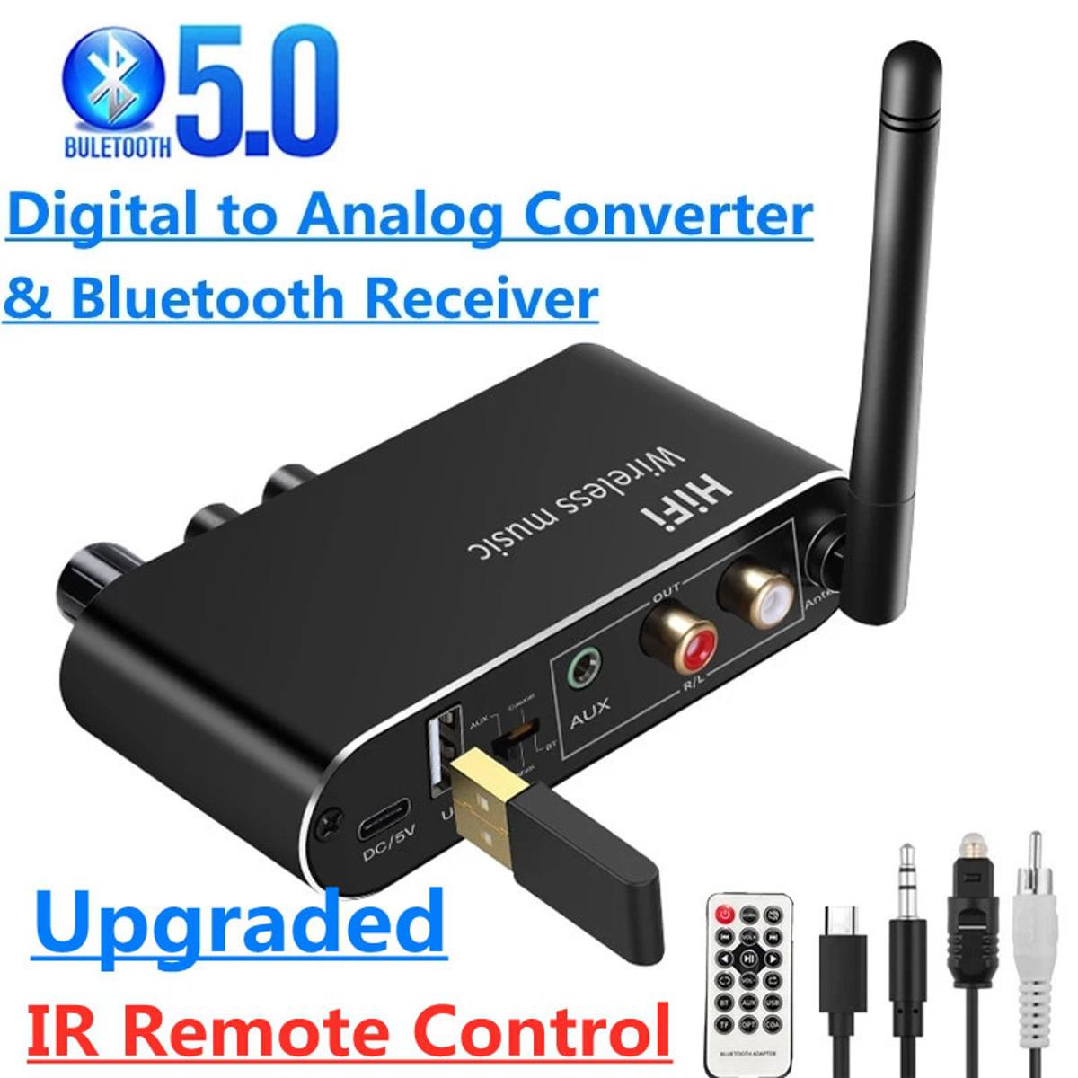 Optical To Rca Bluetooth DAC Converter Optical/Coax To RCA