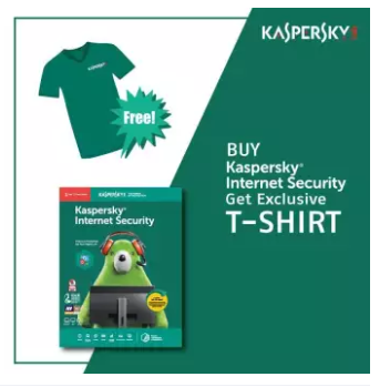 Kaspersi Internet Security 2020 1PC with free T-Shirt- 1 Device / 1 Year