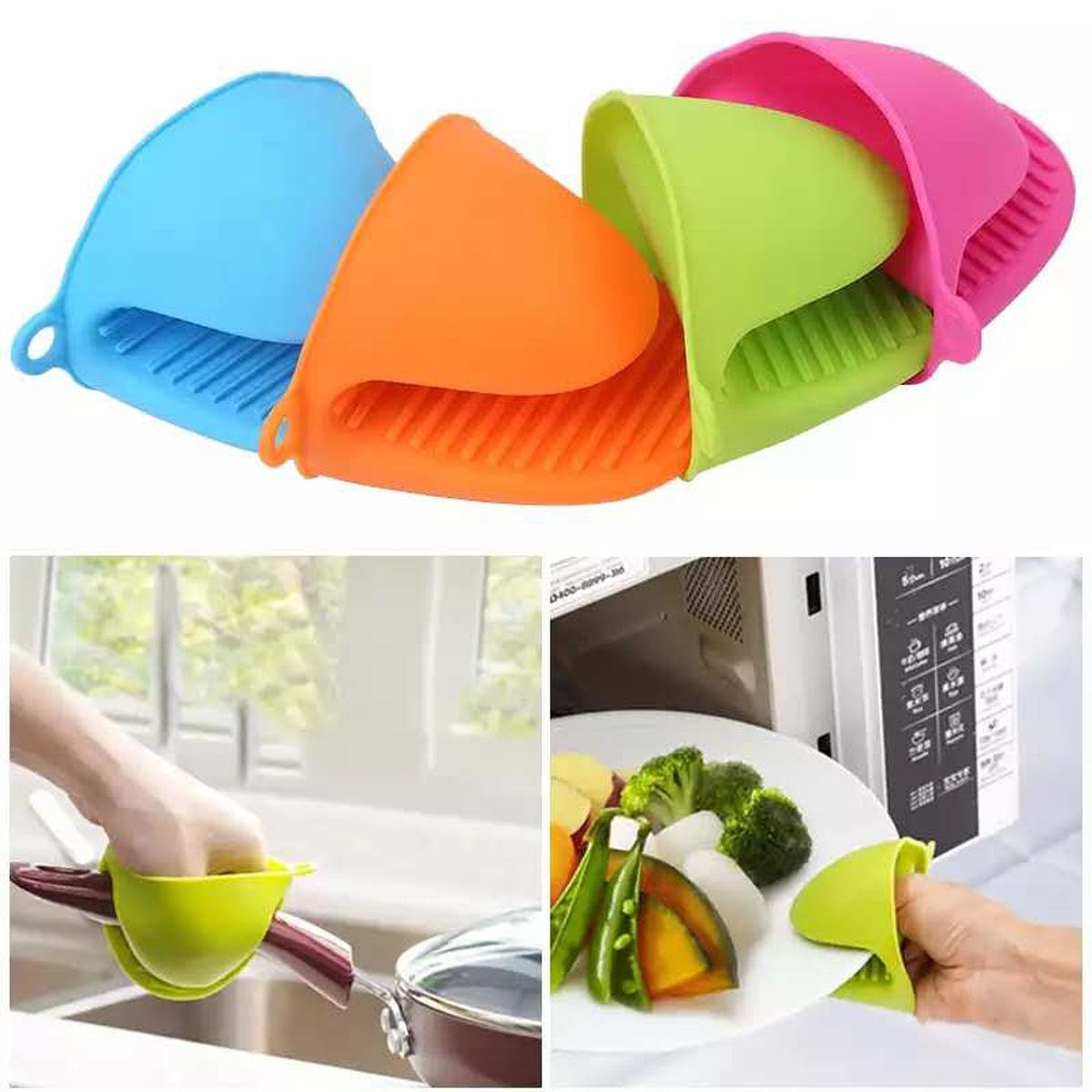 Grip Oven Pot Holder Silicone Glove 2 PCS. 