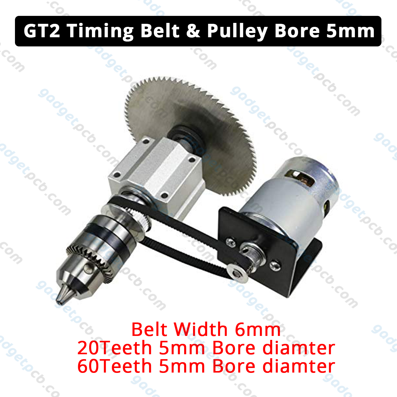 GT2 Timing Belt Pulley 60 Teeth 20 Tooth 5mm Bore Diameter  belt width 6mm GT2 Timing Pulley for 3D printer accessories. 