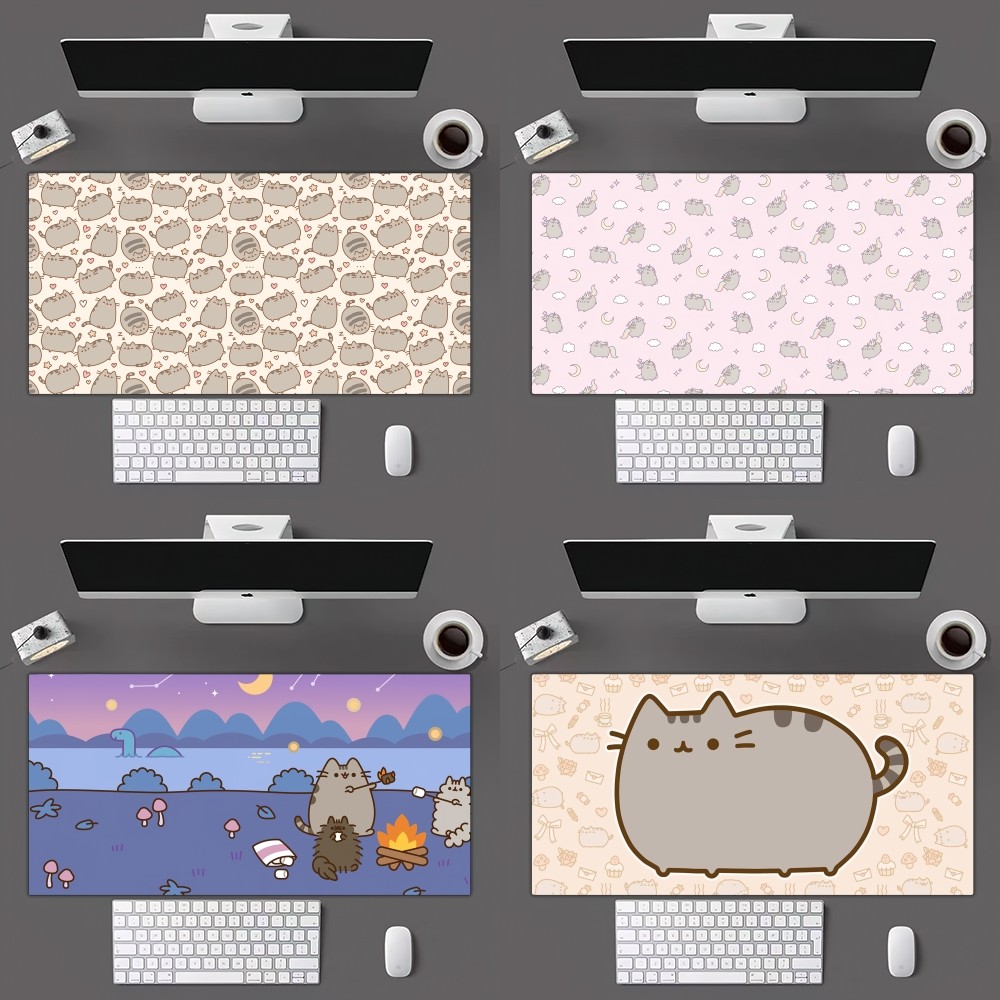 Kawaii P-Pusheen Mousepad Mousepad Gamer Mouse Pad Size For Office Long Table Mat