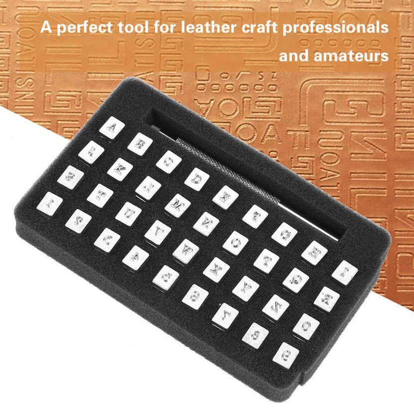 36 numbers 1-10 alphabet A-Z leather craft engraving punch working punching engraved name entry handmade tool handicraft. 