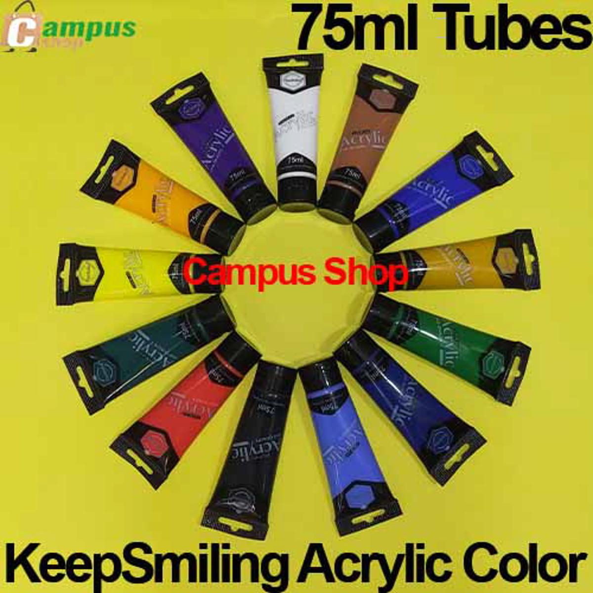 KeepSmiling Acrylic Color 75ml Per Tube, Keep Smiling - colour