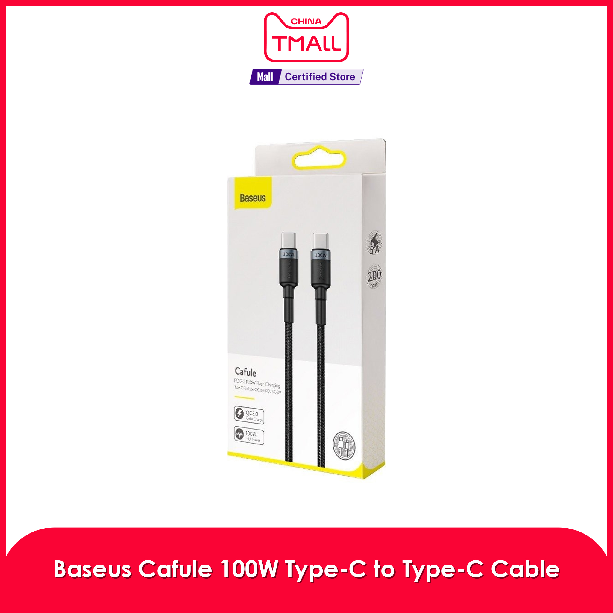 Baseus Cafule 100W Type-C to Type-C Cable