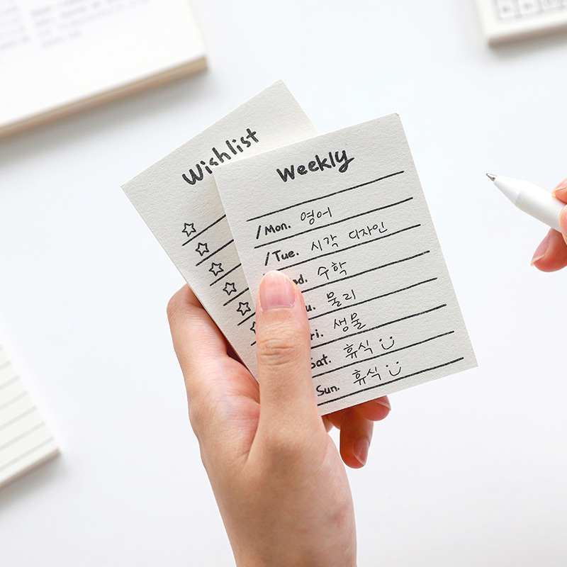 Panda Online 50 Sheets Basic Memo Pad Check Wishlist Weekly Plan Time Manage Diary Note Memo Paper Diary Journal Decorative Scrapbooking. 