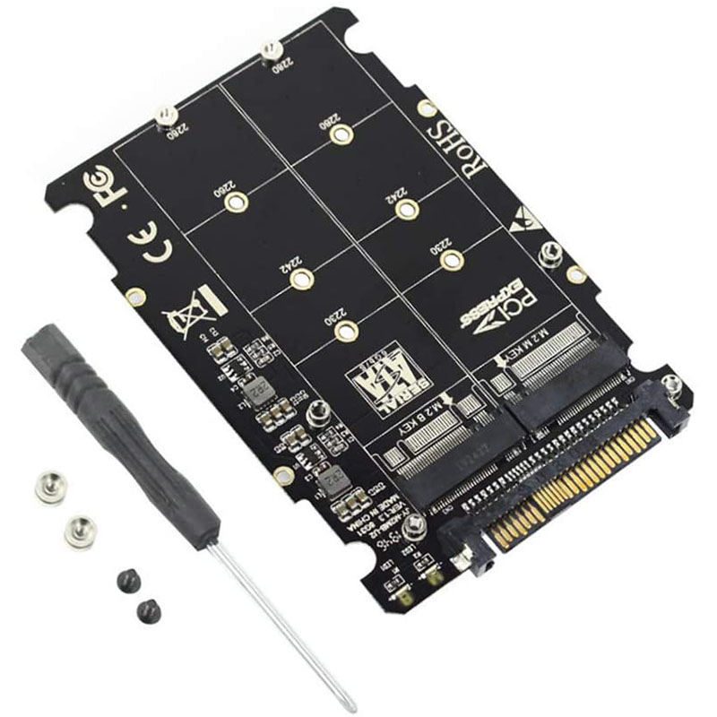 2 In 1 M.2 NVMe SATA U2 M.2 NVME SSD Key M Key B SSD To U.2 SFF-8639 Adapter PCIe M2 Converter Desktop Computer Parts