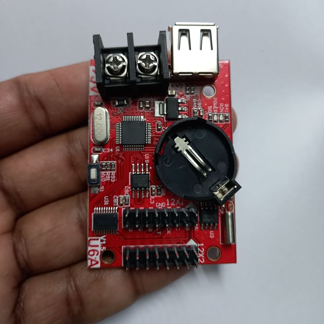 HD-U6A Single Color 320x32 Pixel 12 Led Control Card 2 Line Pixel Support U6A Driver Board  p10 p16 p20 Single Color Panel Replacement U6A LED Driver Control Board . 
