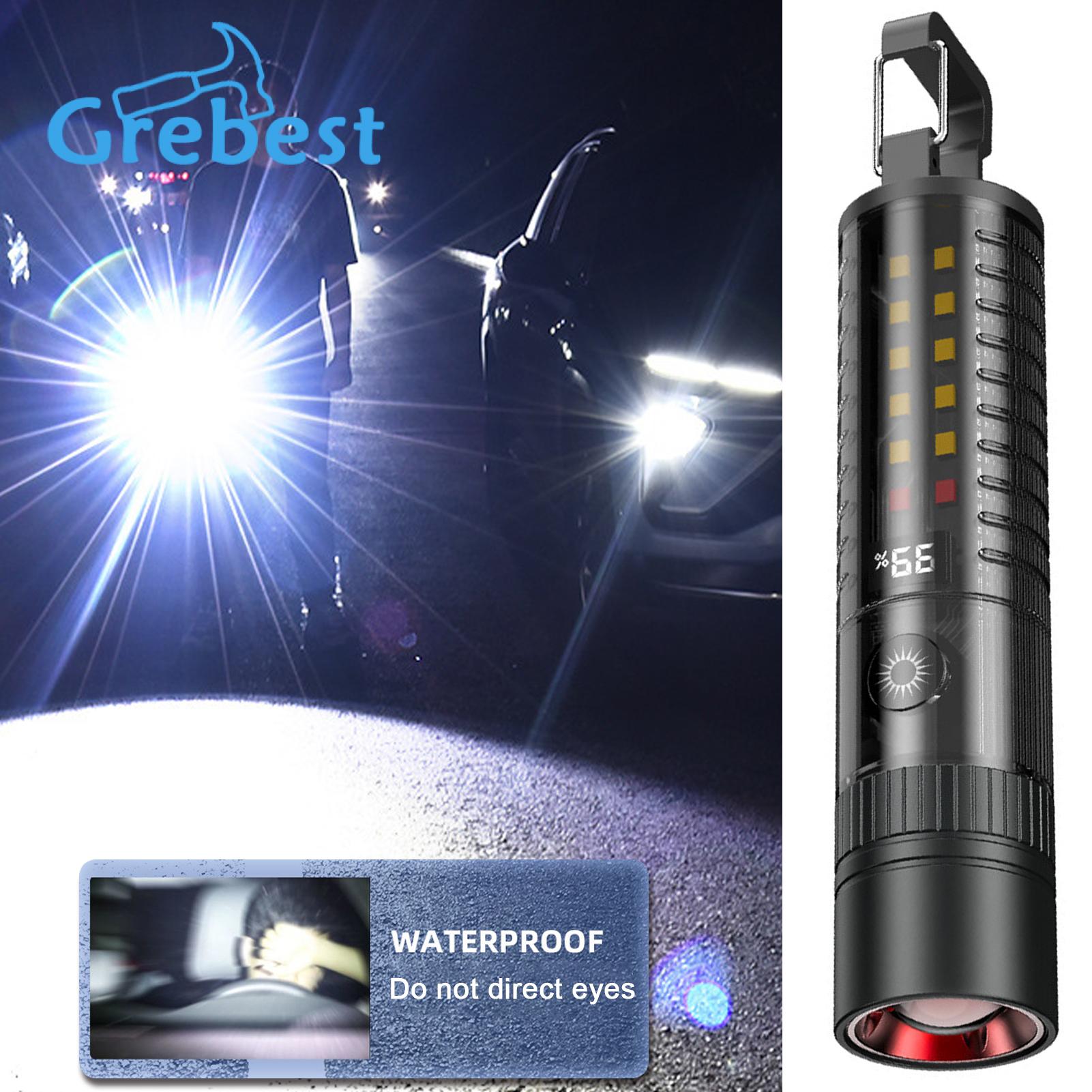 Super Bright Flashlight Ultra Bright Led Flashlight with Lcd Display Waterproof Tactical Torch for Outdoor Activities High Lumens Mini Zoomable Light Pocket Flashlight. 