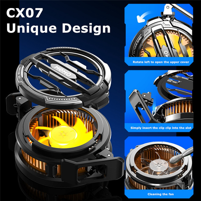 MEMO CX07 PUBG Gaming Cooler Mobile Phone Semiconductor Fan for and Android Devices. 