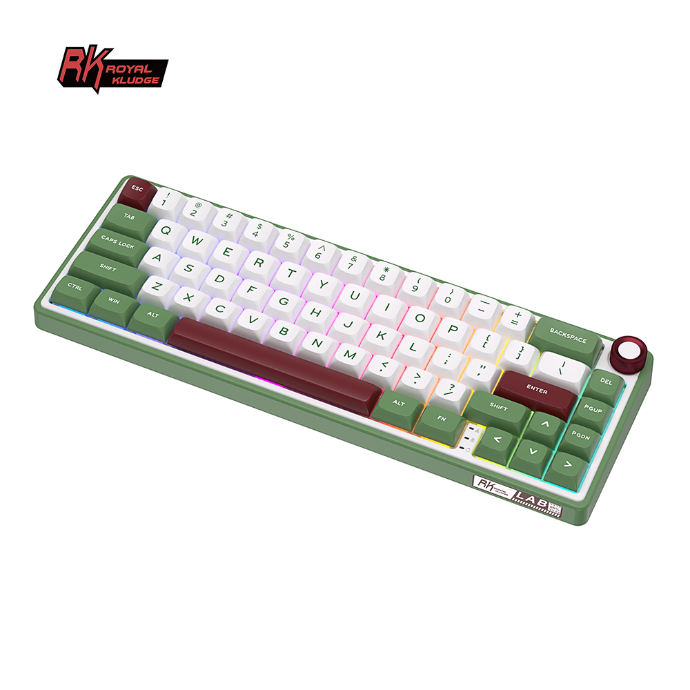 RK Royal Kludge R65 Wired Gaming Keyboard Gasket Hot Swapple Mechanical Keyboard PBT Keycaps RGB Custom Keyboard with Volume Knob for PC. 