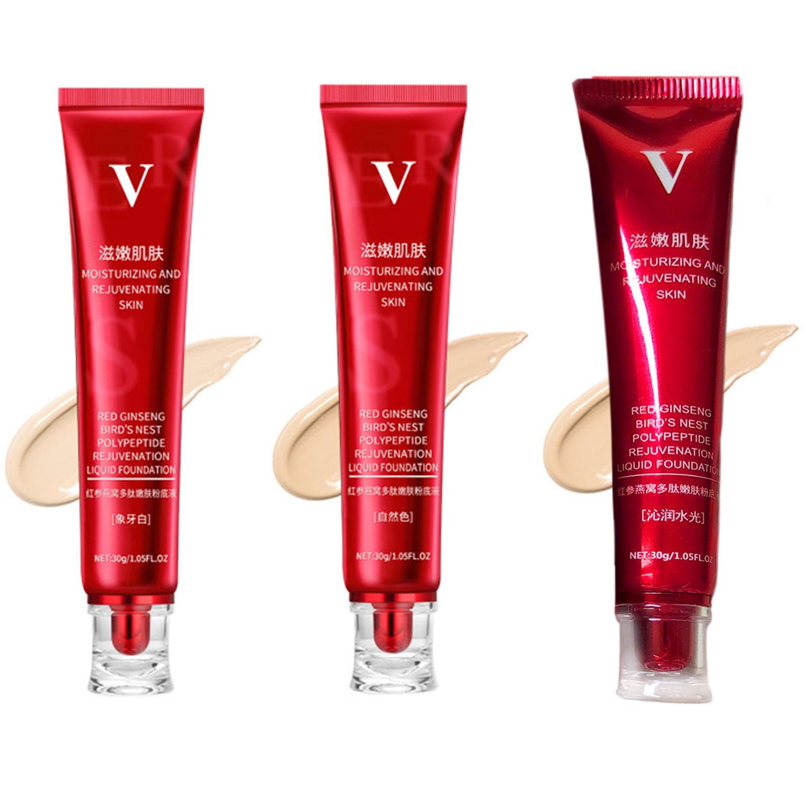 1pcs 30g Red Upgrade FV Foundation Precious Luxury Makeup Waterproof Base Concealer Oil-control Hydrating Cream. 