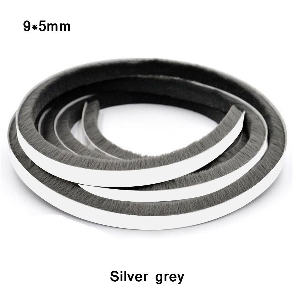 5m Home Wall Rainproof Door Strip Windproof Tape Self Adhesive Sealing Strip Pile Weatherstrip Door and window seal