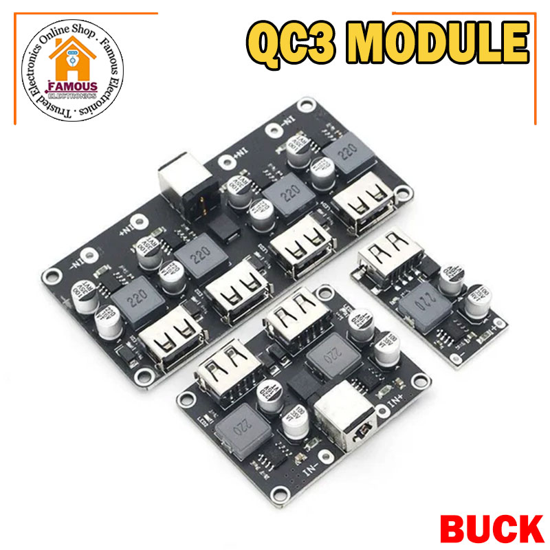 USB 2Channel QC3.0 QC2.0 DC-DC Buck Converter Charging Step Down Module 6-32V 9V 12V 24V to Fast Quick Charger Circuit Board 5V. 