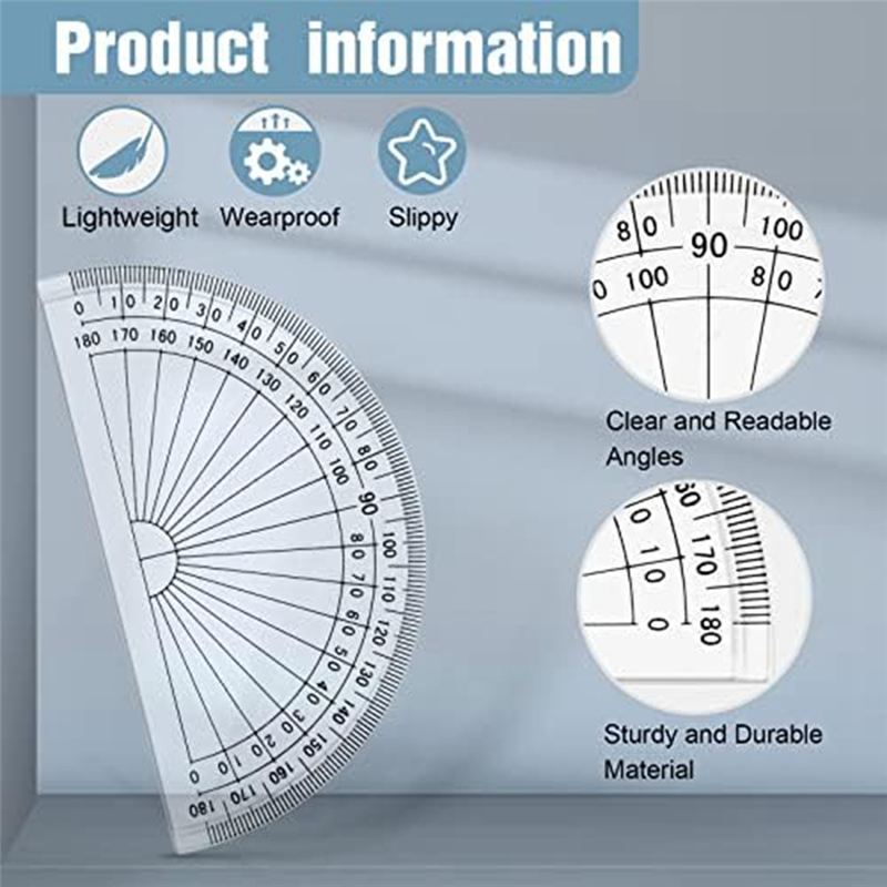100 Piece Math Protractors Protractors Bulk for Classroom, Protractor Set for Engineering. 