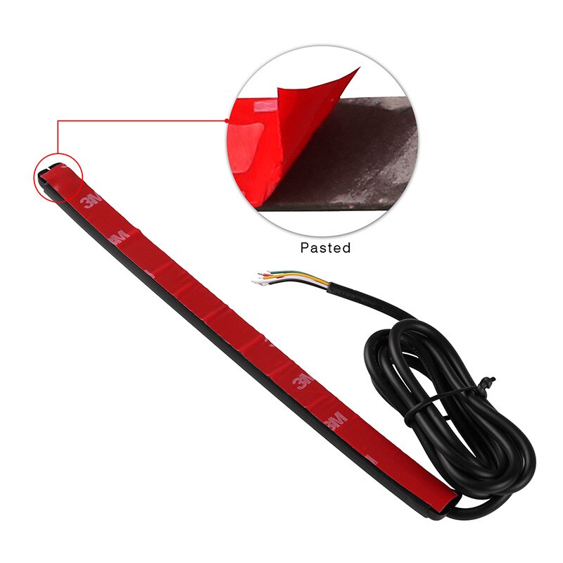 mtc48622 Universal LED Signal Lamp Car Motorcycle ATV Tail Light Strip Brake Turn Signal Stop Flexible Led Plate Light Cafe Racer. 