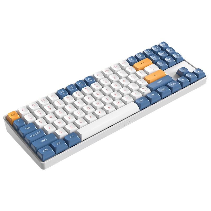Aigo A87 Gaming Mechanical Keyboard 2.4G Wireless USB Type-c Wired Blue Switch 89 Key Hot Swap Rechargeable Gamer Keyboard. 