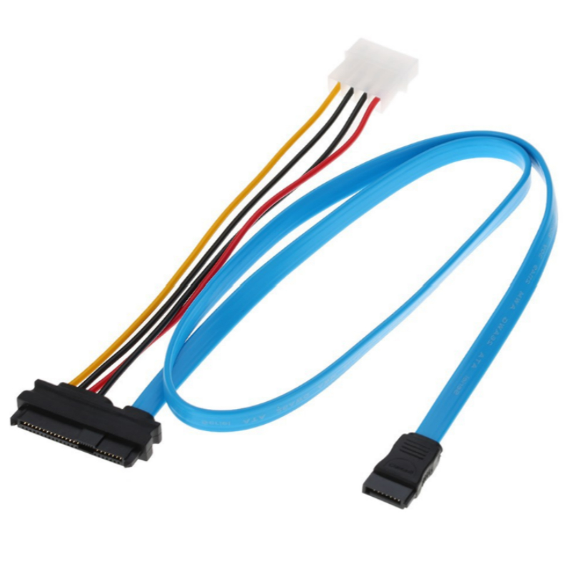 SAS 29-pin 70CM serial adapter cable SCSI SFF-8482 to SATA power cable adapter cable HDD hard drive SAS to SATA adapter. 