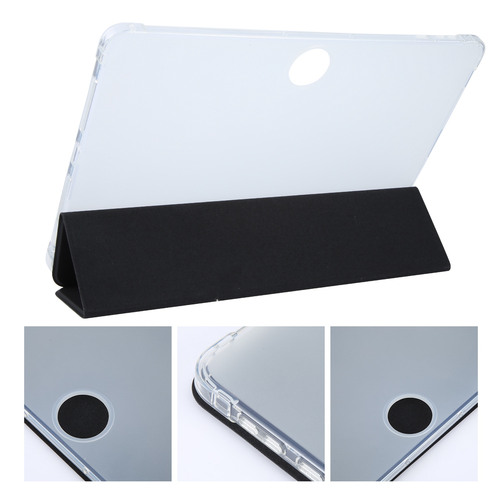 3-fold Clear TPU Smart Leather Tablet Case with Pen Slot For Honor Pad 9. 