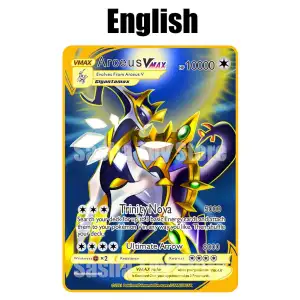 Pokemon Iron Metal Card Letters Golden Pikachu Eevee Charizard