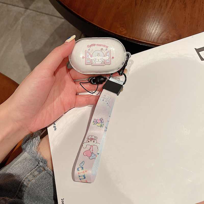 New Earphone Case For oppo enco buds Cute cartoon pattern soft shell Headset Protecte transparent Case For oppo enco w31 Lite Hand Strap. 