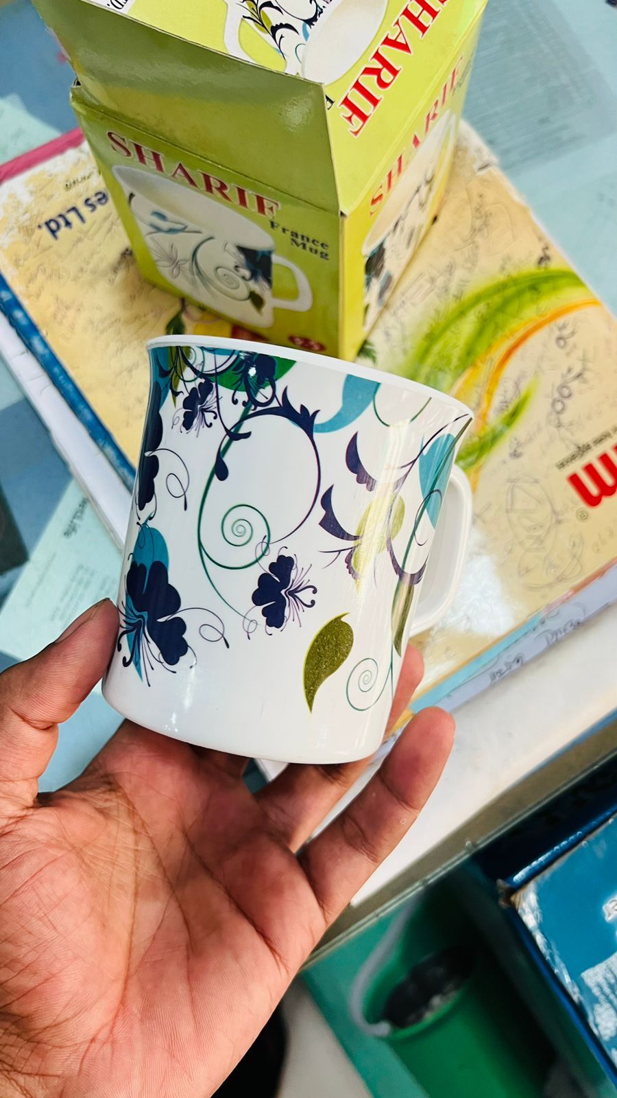 Sharif Melamine Mug/Drinking Mug with Handle/Melamine Mug-400ml. 