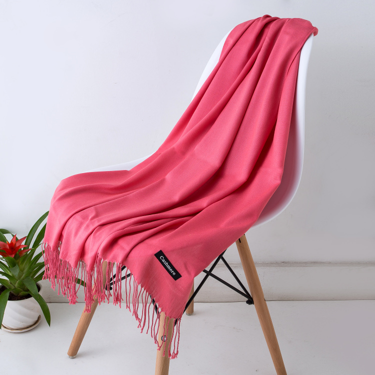 Fashion Solid Color 2023 Women Scarf Winter Hijabs Tessale Tassels Long Lady Shawls Cashmere Like Pashmina Hijabs Scarves Wraps