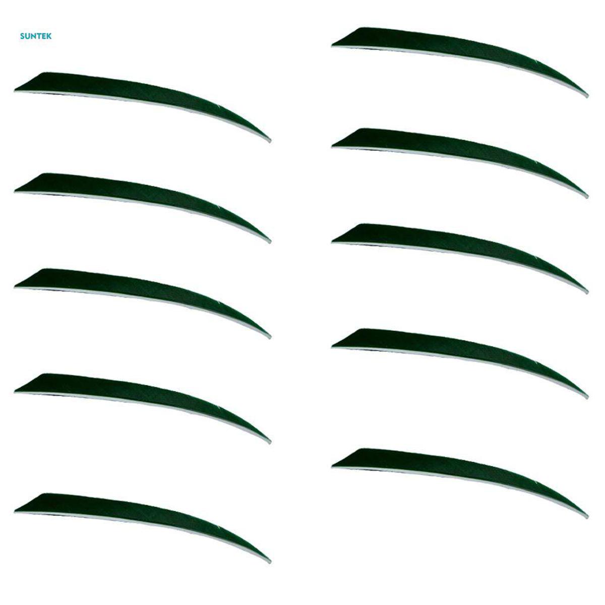 4x10 Pieces Shield Cut Archery Arrow Feather Fletching DIY Green