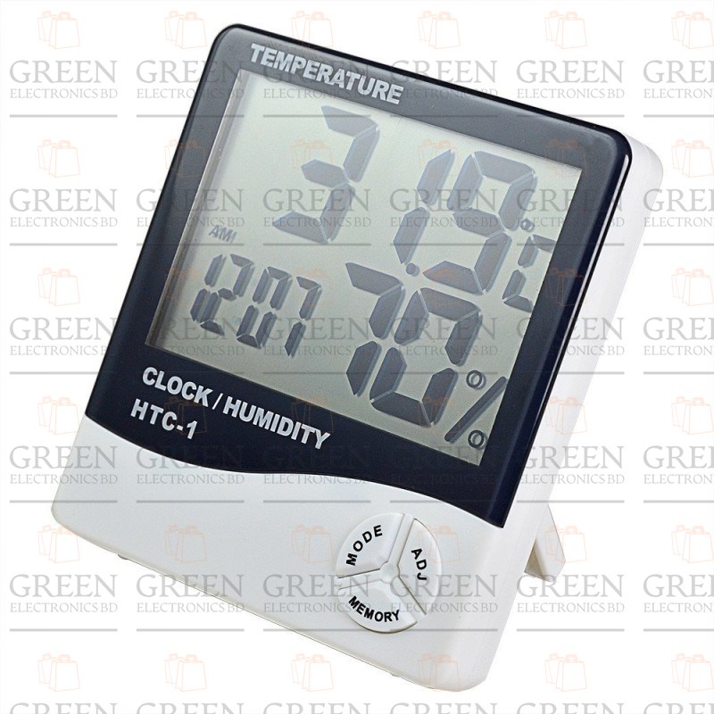 Digital Temperature Humidity Time Meter. 