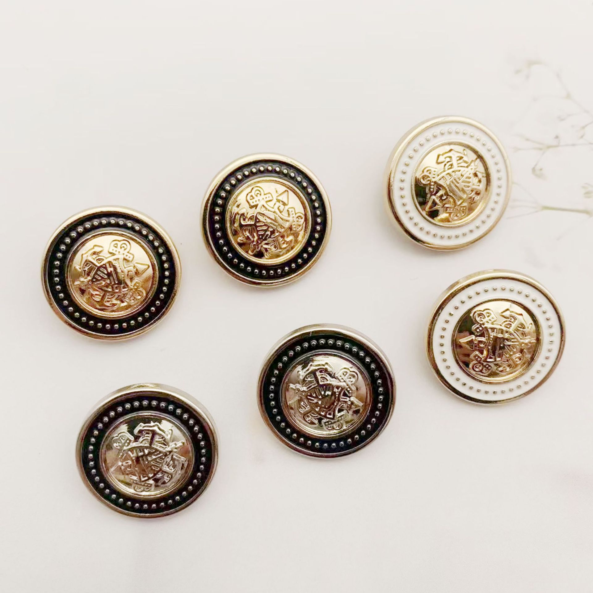 [ New ] Metal Button Suit Coat Button Suit Cufflinks Trouser Buttons round Woolen High-Grade Buttons Top for Women Windbreaker Button. 