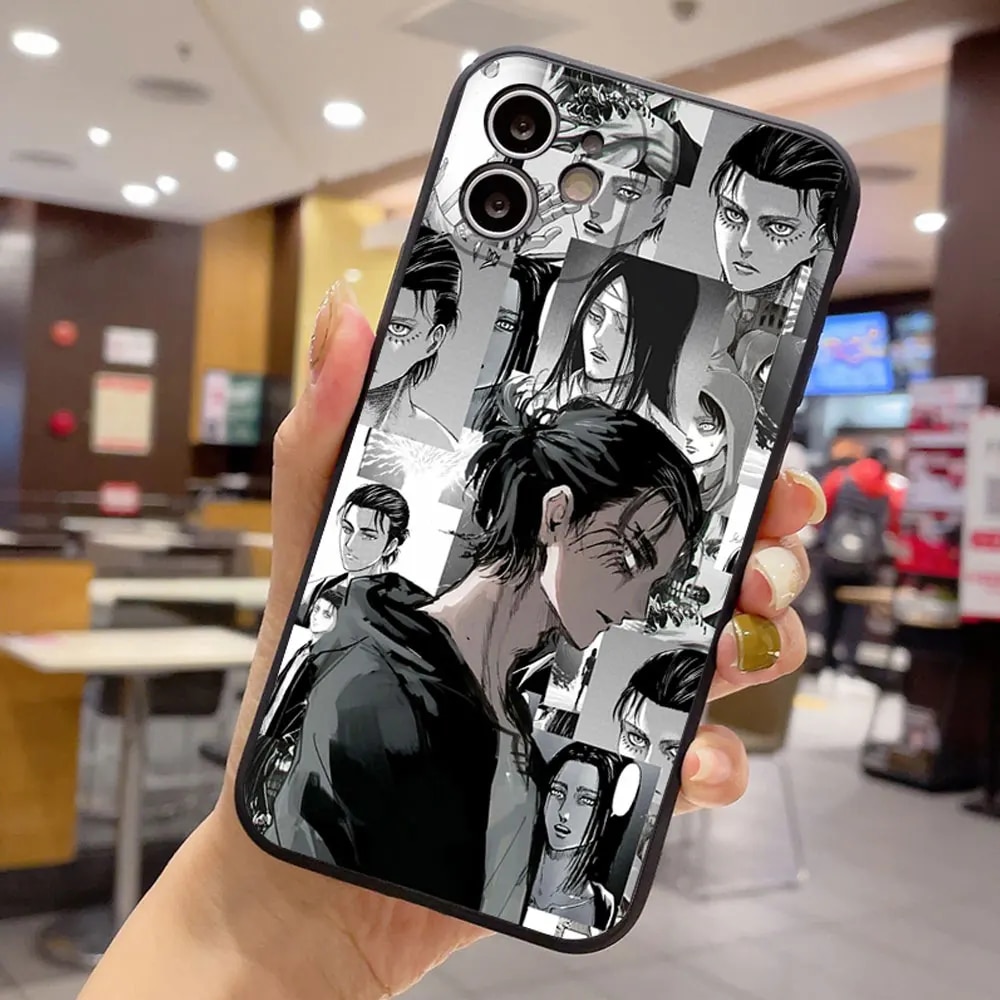 Anime Japanese Allen Attack on Titan Phone Case for IPhone 15 Pro Max 13 12 Mini 11 Pro XR XS X 8 7 14 Plus Soft Covers. 