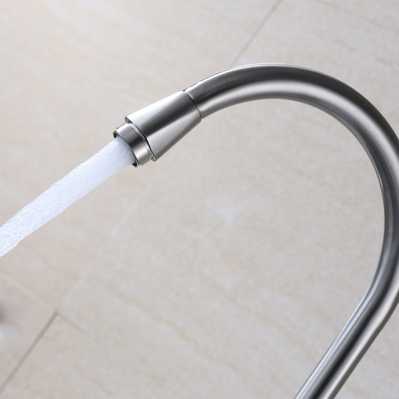 Cross-border export to South America zinc alloy brushed frog vertical faucet four-point quick-opening single cold column basin faucet. 