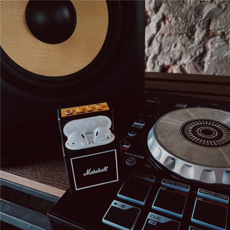 Marshall Retro Speaker airpods pro Protective Shell 1/2/3 Applicable for Apple Bluetooth Earphone Cover Silicone. 