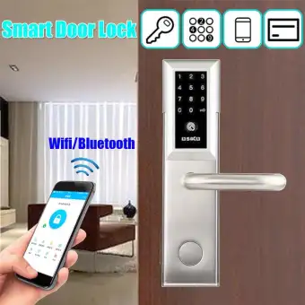 Wifi Bluetooth Cipher Remote Smart Door Lock App Password 2
