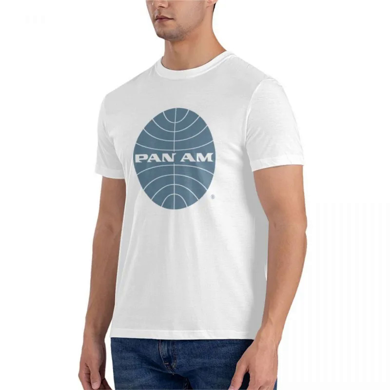 Pan Am early 1950s globe thin frame inverted classic T-shirt T-shirts for men Cotton designer T shirt men mens vintage T shirts. 