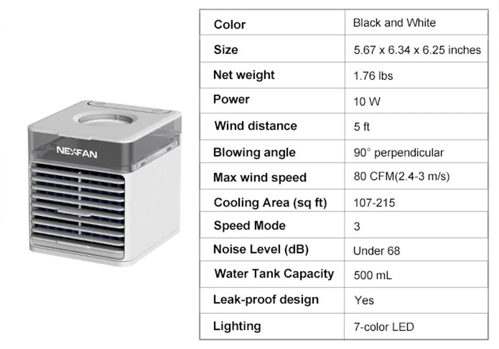 Ultra Air Cooler 4x Cooling Power  Built-in LED Night Light by Dhaka Shopping zone. 