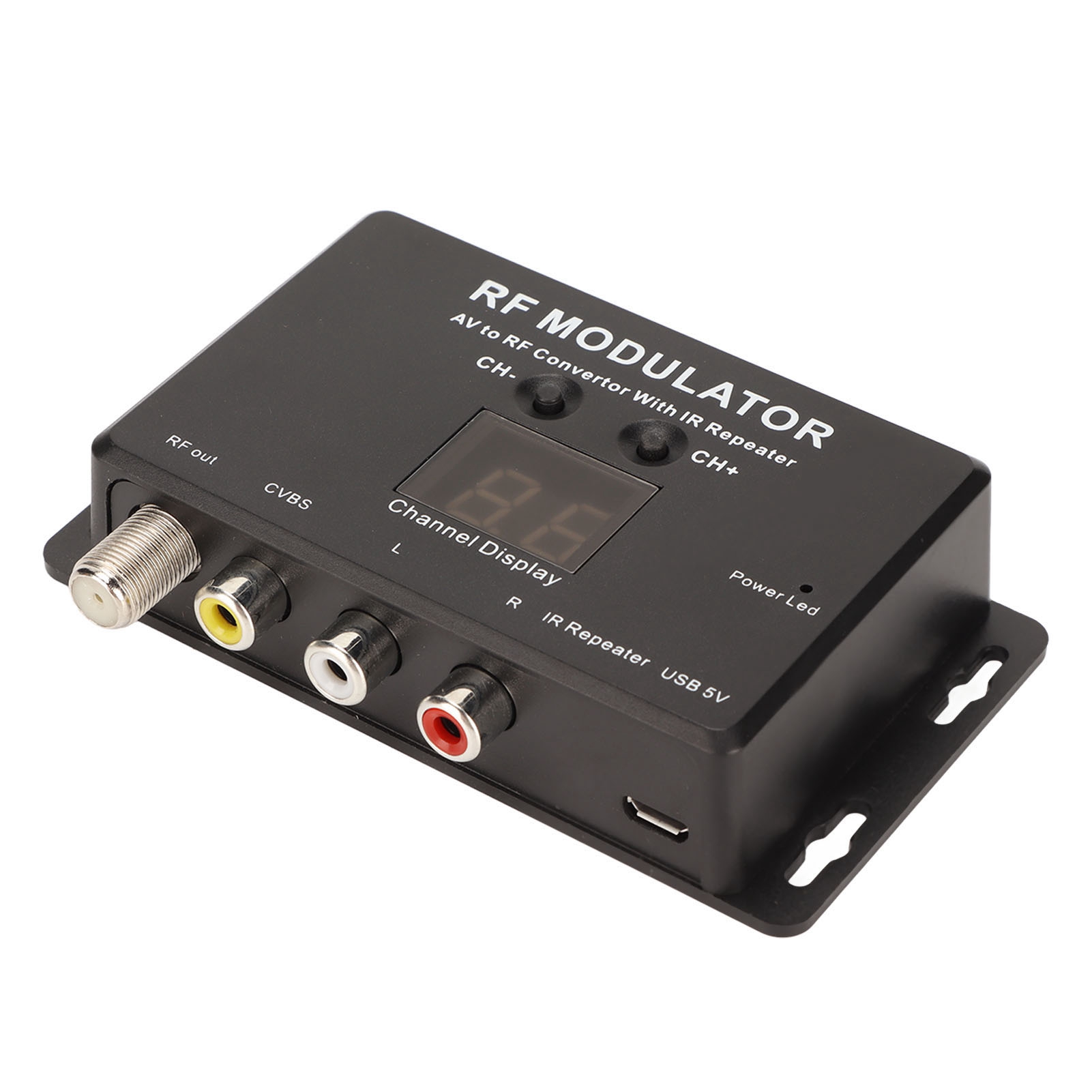 RF Modulator, AV To RF Convertor Wide Frequency Range PAL NTSC Professional for Set Top Box for DVD. 