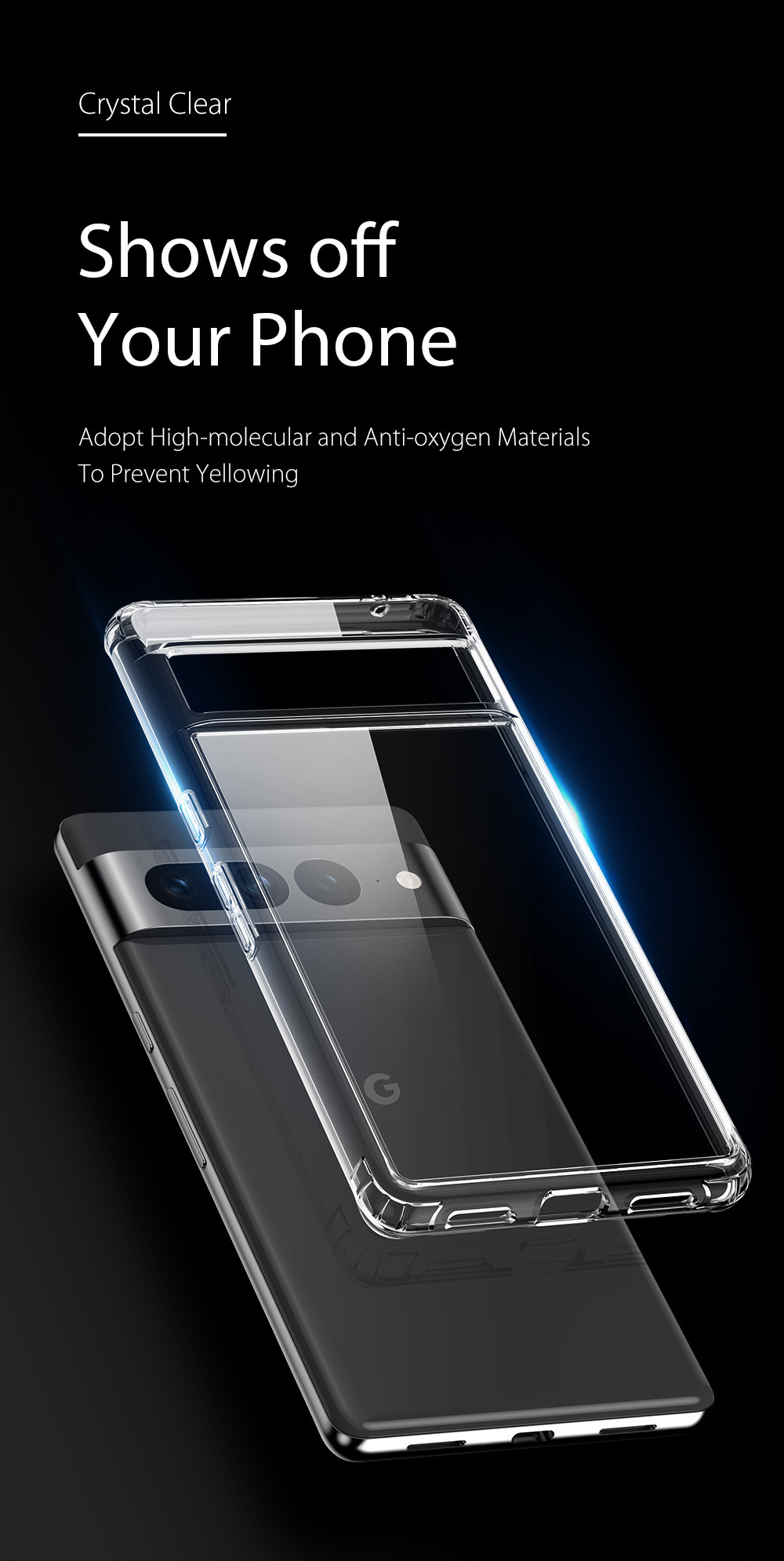 For Google Pixel 7 Pro Q Series Hard Clear Case. 