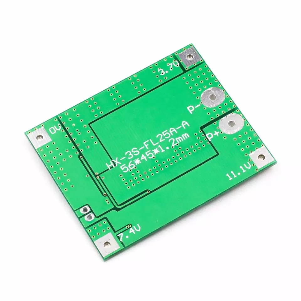 Upgrade 3S 25A BMS 11.1V 12.6V 18650 Lithium Battery Protection Circuit Board with Balanced Charging System - Enhanced Battery Management. 