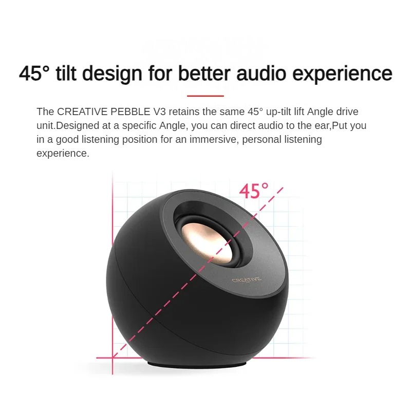 Creative Pebble Series Speaker Pebble/Plus/V3 Speaker Wired/Wireless Multimedia Speaker Mini PC Laptop Desktop Loudspeaker Gift. 