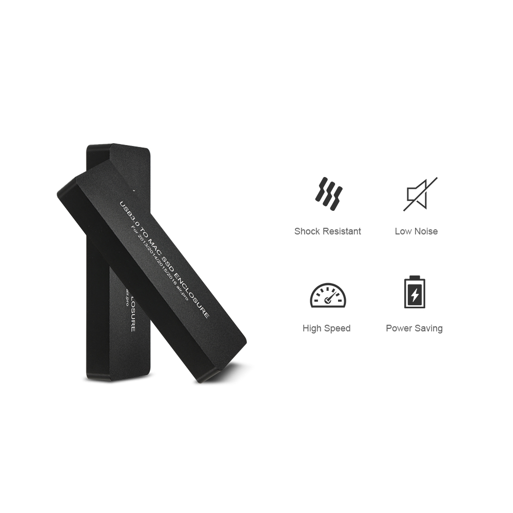 SSD Enclosure USB 3.0 to Hard Drive Enclosure SSD Reader Replacement for Macbook Air Pro Retina 2013 2014 2015 2016. 