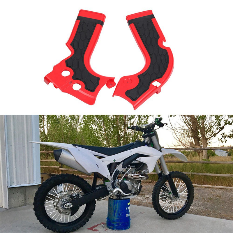 Motorcycle Frame Guard Cover Protection Protector Replacement Spare Parts for Honda CRF250R CRF450R CRF 250R 450R 201-2016 Red. 