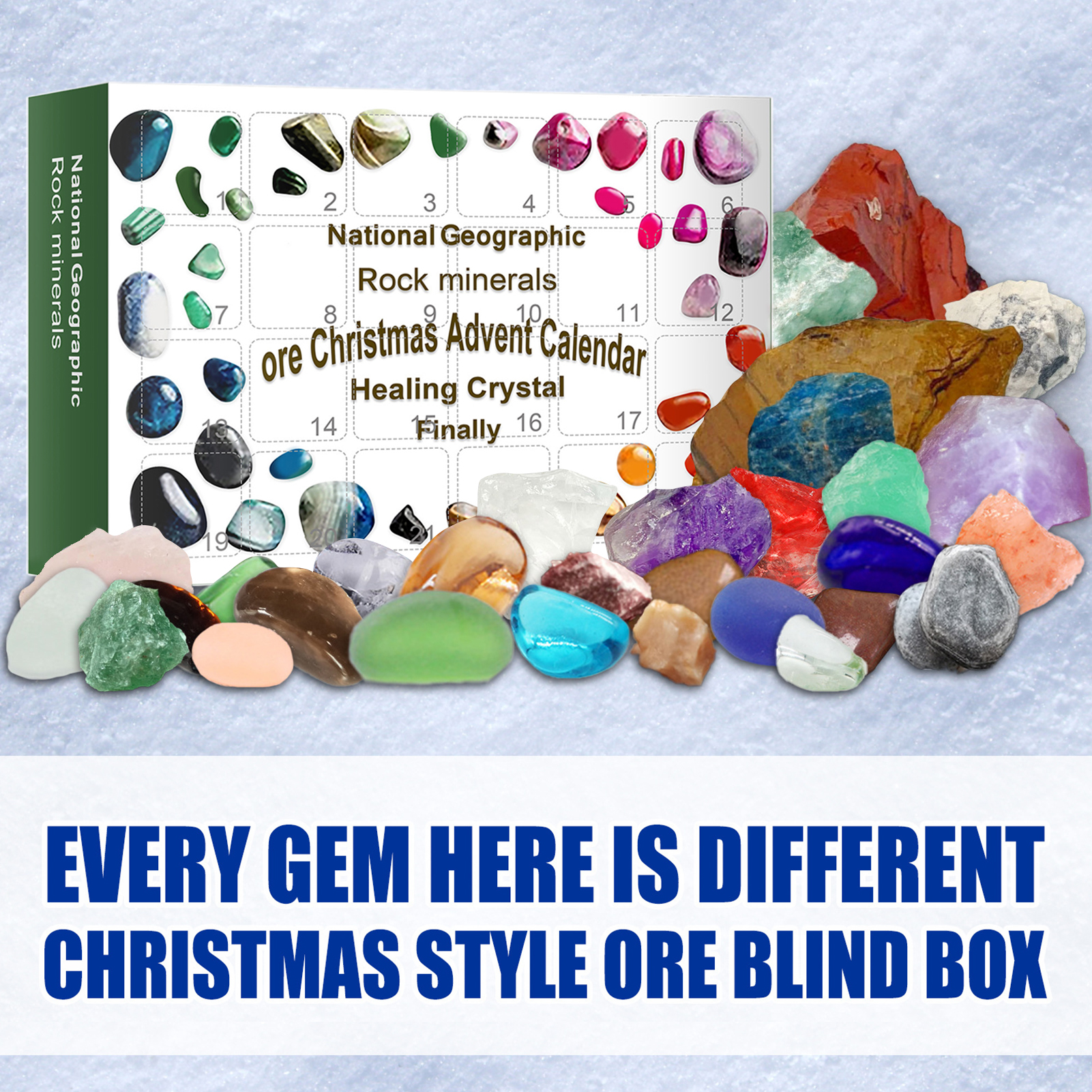 Christmas Advent Calendar Crystal Clear 24 Grid Ore Christmas Advent Calendar. 