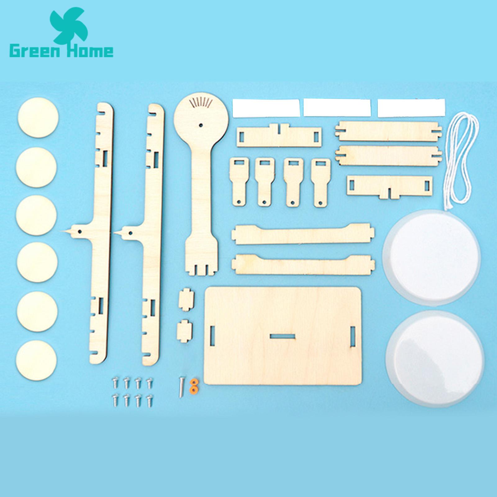 Green Home DIY Balance Scale Creative Thinking Self-assemble DIY Building Balance Scale Model. 
