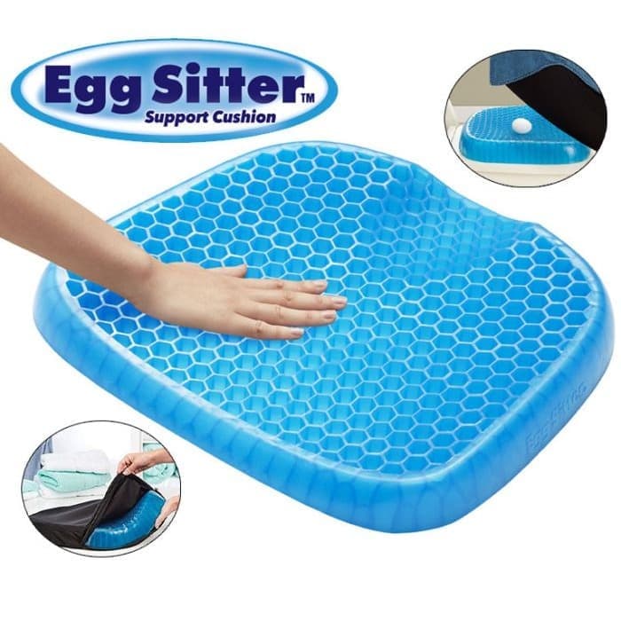 Support Cushion Egg Sitter Gel Flex Seat Cushion Breathable Honeycomb Design. 
