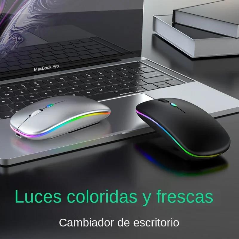 Bluetooth 5.2 Luminous Wireless Mouse USB Charging 2.4GHz Portable Wireless Mouse 1600DPI Gaming Mouse for Tablet Phone Computer. 