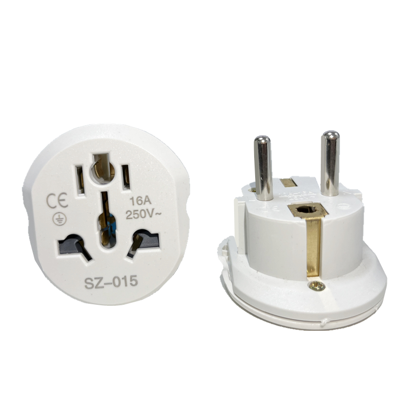 Korea EU Plug Adapter 16A 250V Travel Adapter Converter 2 Round Socket High Quality Universal AU US UK CN To EU KR Wall Socket. 