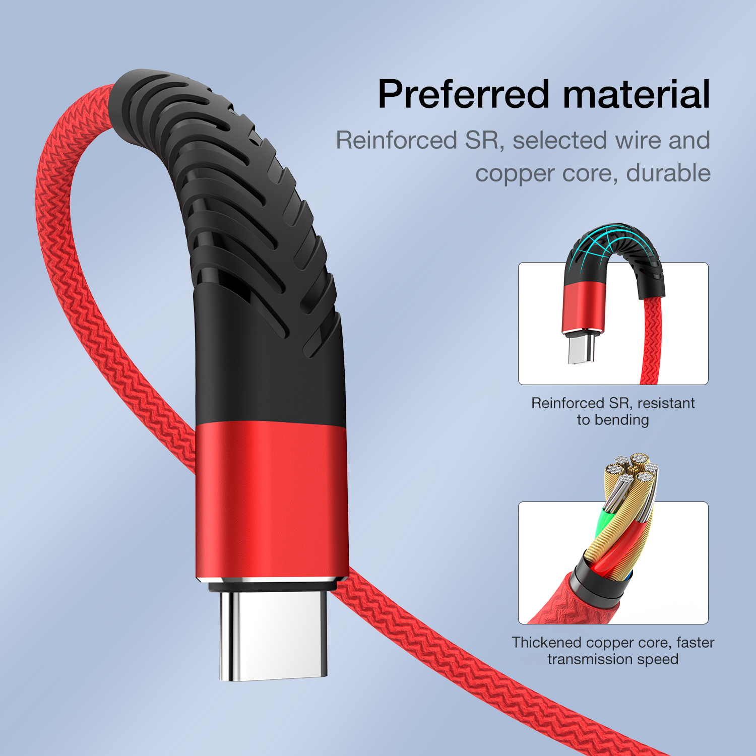 USB Type C Fast Charging Cable For Samsung Galaxy S10 S20 S21 S22 S23 A12 A13 A32 A22 A51 A52 A53 Data Charger Wire USBC 1 2 3 m. 
