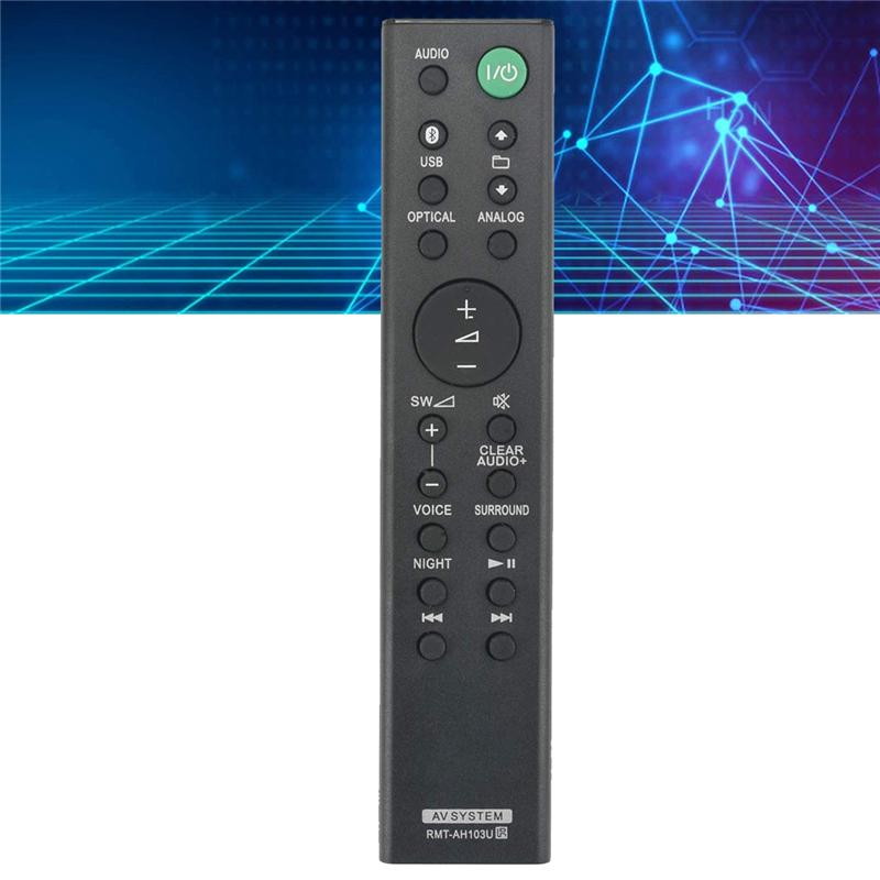 RMT-AH103U Replace Remote Control Audio Remote Control for Sony Soundbar HT-CT80 SA-CT80 HTCT80 SACT80. 